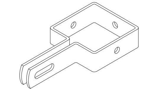 BRKT PRSM TWRA 2.5" SQR HDG C001 BLK