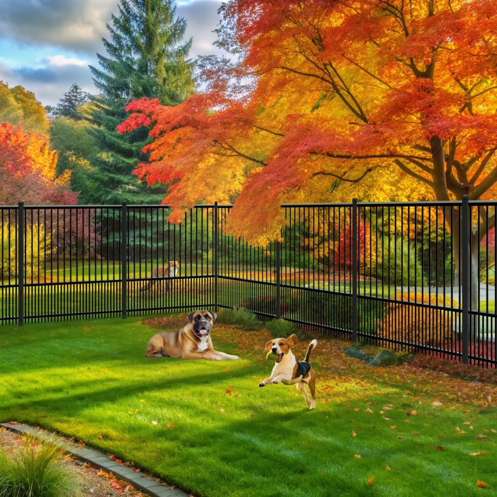 TruView Ornamental - Dog Fence Panels - 6ft x 6ft - Landmark - Flat Top